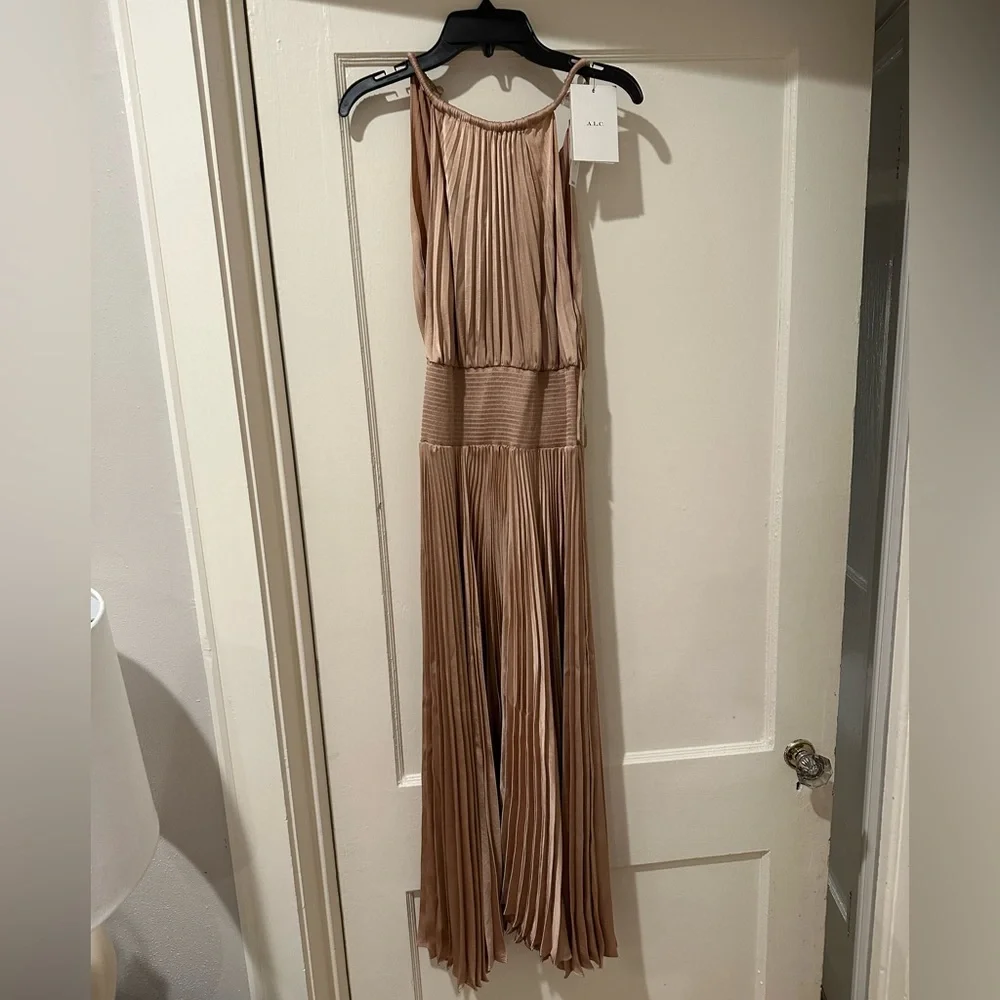A.L.C Renzo II Sleeveless Pleated Midi Dress - Picture 7 of 8